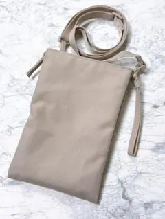 無印良品 ポーチとしても使える 撥水ミニサコッシュ ライトベージュ