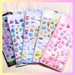 シールセットA　ぷっくり　ぷくぷく　シール 3D 立体 5枚セット