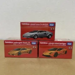 トミカプレミアム ランボルギーニ3台セット＆三菱パジェロ2台 - メルカリ