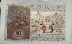 ディズニーランド40周年記念 ポストカード2枚セット