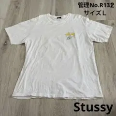 メンズ　Stussy Tシャツ ホワイト バタフライロゴ