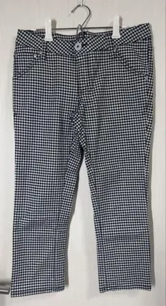 ギンガムチェックのクロップドパンツ