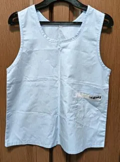 スモック 幼稚園 保育園 長袖 遊び着 水色 エプロン　Мサイズ