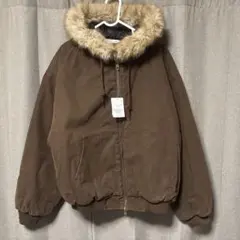 ブルゾン アウター ファー フードブルゾン 中綿ジップパーカー