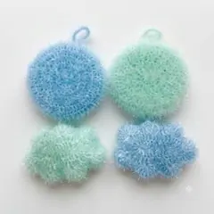 ハンドメイド 韓国エコたわしスセミ　4個セット パステルカラーのサムネイル
