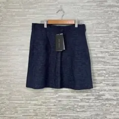 ザラ　ウーマン✨デニム調台形スカート　タグ付き　M ネイビー