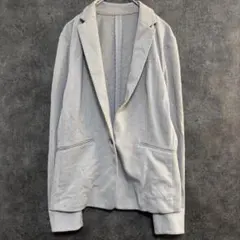 COMME CA ISM テーラードジャケット グレー ストレッチ カジュアル