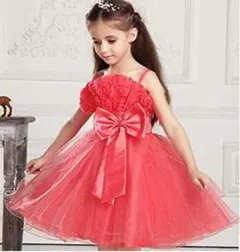 キッズ ドレス ワンピース レッド ９０ cm 七五三 発表会 入園式 卒園式