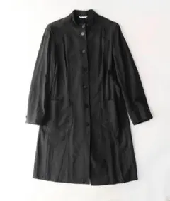 Max Mara ITALY製 マオカラー ロング ジャケット ブラックのサムネイル