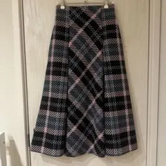 SNIDEL スナイデル ＊ ロービングチェックミドルスカート