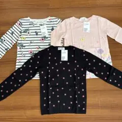 新品未使用　H&M 長袖トップス3点　120／130