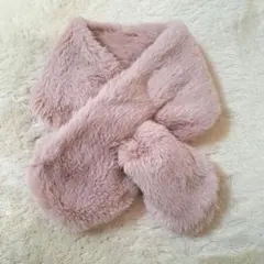 エニィファム ティペット ファー マフラー ピンク