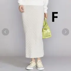 beauty&youth スクエアジャカード ニット タイトスカート