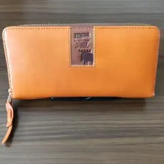 moz 長財布　オレンジ×ブラウン