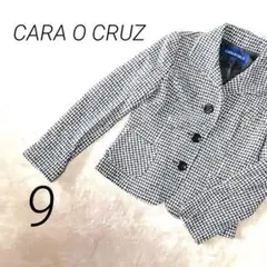 【1014】 CARA O CRUZ ジャケット　スーツ　千鳥孔子　ブラック