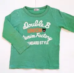 ミキハウス DOUBLE.B ダブルビー 緑色 くま ロンT 120サイズ