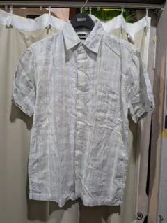 COUNTRY M 半袖シャツ ホワイト/イエロー/グレー