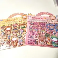 ラブブ立体キラキラ着せ替えシールセット