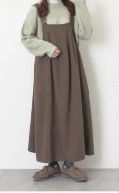 サマンサモスモス　前タックジャンパースカート