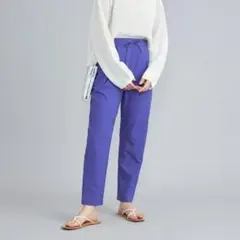 coen ヤミツキストレッチパンツ　テーパード　ブルー　カラーパンツのサムネイル