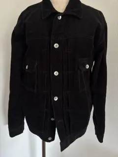 LAKOLE黒ジャケットコーデュロイ