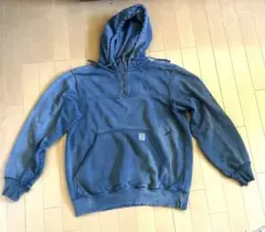 Carhartt 90sハーフジップスウェットパーカー　ボロ　サンフェード