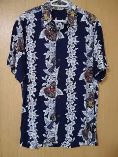usa 美品 IOLANI イオラニ　半袖　アロハシャツ 花柄　ボタニカルのサムネイル