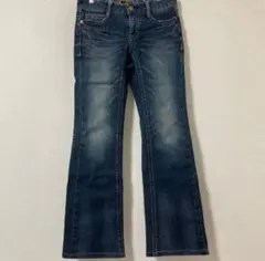 ブーツカットデニム・フレアデニム ダークブルー