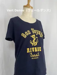 Vert Dense（ヴェールダンス) ボンボヤージュ Tシャツ ネイビーのサムネイル