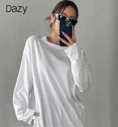 SHEIN 無地ラウンドネックルーズロングTシャツ