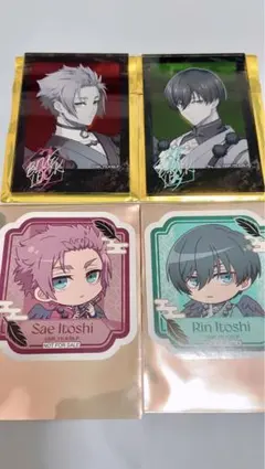 ブルーロック 天狗茶亭 スマイルベースカフェ アクリルカード 糸師凛　糸師冴