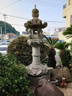 春日石灯篭】庭石オブジェ箱庭苔鉢苔玉造園燈籠灯籠茶庭ガーデニング