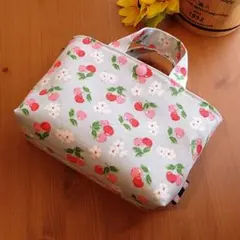 ハンドメイド　キャスキッドソン　さくらんぼ柄　ミニトートバッグ