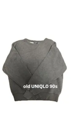 90s UNIQLO グレー クルーネックスウェット