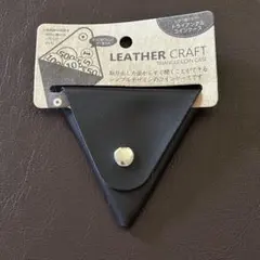 レザー調 トライアングルコインケース《ブラック》