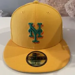 New Era ☆59FIFTY NYロゴ キャップ 7 1/4 イエロー爽やか