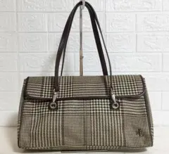 ★No38812 -G ラルフローレン 千鳥柄 ハンド トート バッグ