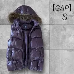 GAP ダウンベスト 平成 グランジ ギャル男 光沢 ギャル　ファー y2k