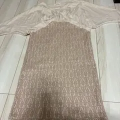 Milktea 授乳服 ベージュ ワンピース