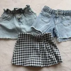 ZARA80cm／春夏ショートパンツ3枚まとめ売り