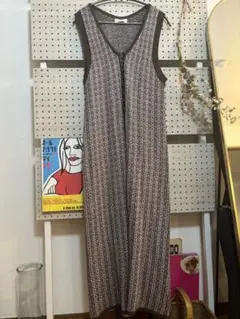 BEAMS ノースリーブニットロングワンピース
