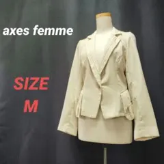 axes femme　アクシーズファム　テーラードジャケット　リボン　レース　M