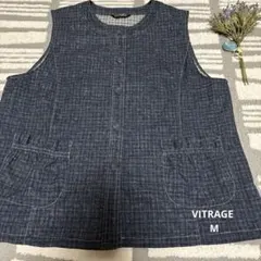 VITRAGE ベスト　チョッキ　チェック柄　Mサイズ