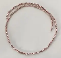 淡水パール　約4〜4.5ミリ　ピンクバロック　ろんぐな　約60センチ