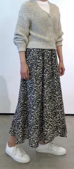 セオリーリュクス☆カモフラージュ柄ロングスカート38