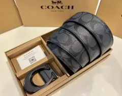SALE♪コーチ 新品 リバーシブル シグネチャー バックル回転 セット