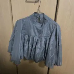 【即購入ok】grl フレアスリーブシアーショート丈ブラウス[tu816]