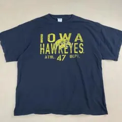 か*き様 00s DELTA Tシャツ アイオワ大学 HAWKEYES カレッジ