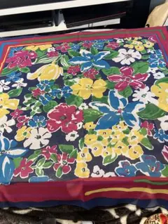 薄手花柄スカーフ 多色 70cm x 70cm