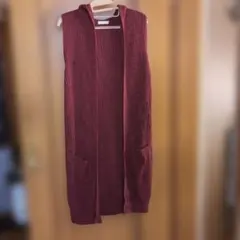レディース ロング丈 ニットベスト DRESKIP Mサイズ
